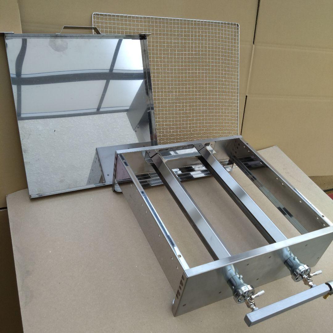 牡蠣小屋 魚介類 海鮮 焼き網 磯焼き ガスグリドル LPG グリラー 幅450