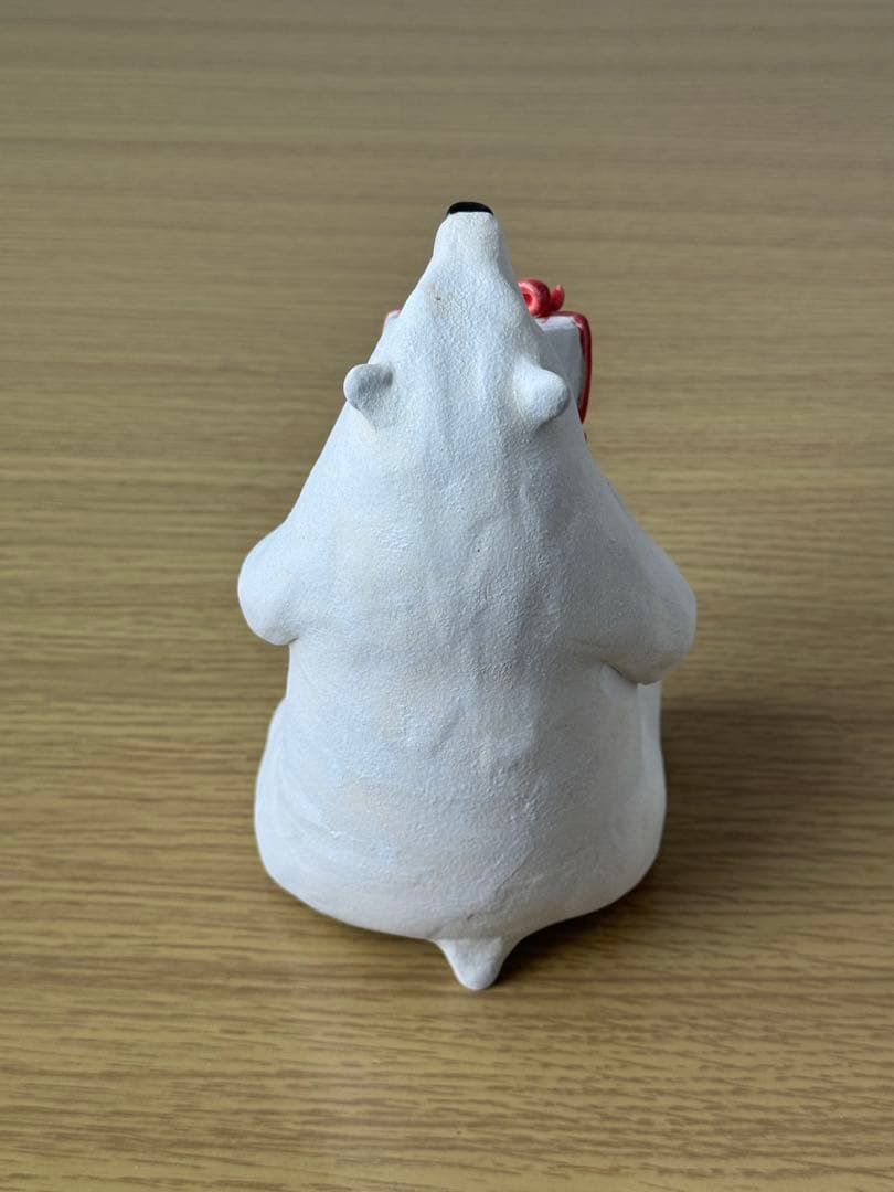 okazoo シロクマ　オイルキャンドル　　キャンドルランプ　陶器　白くま