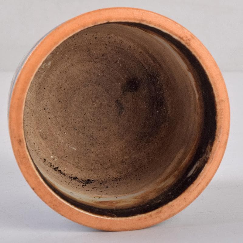 茶道具　京焼　滝口加全作　染付山水文　香炉　透かし火屋付　M　R8878