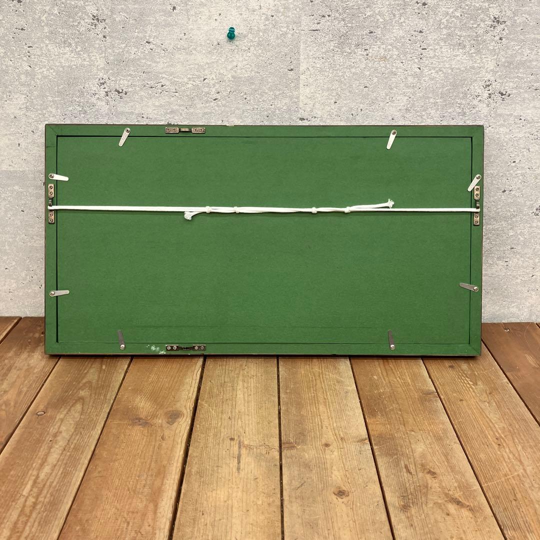 昭和レトロ 西陣織り 縁起物 七福神 刺繍画 額縁 額装 木製フレーム 壁掛け