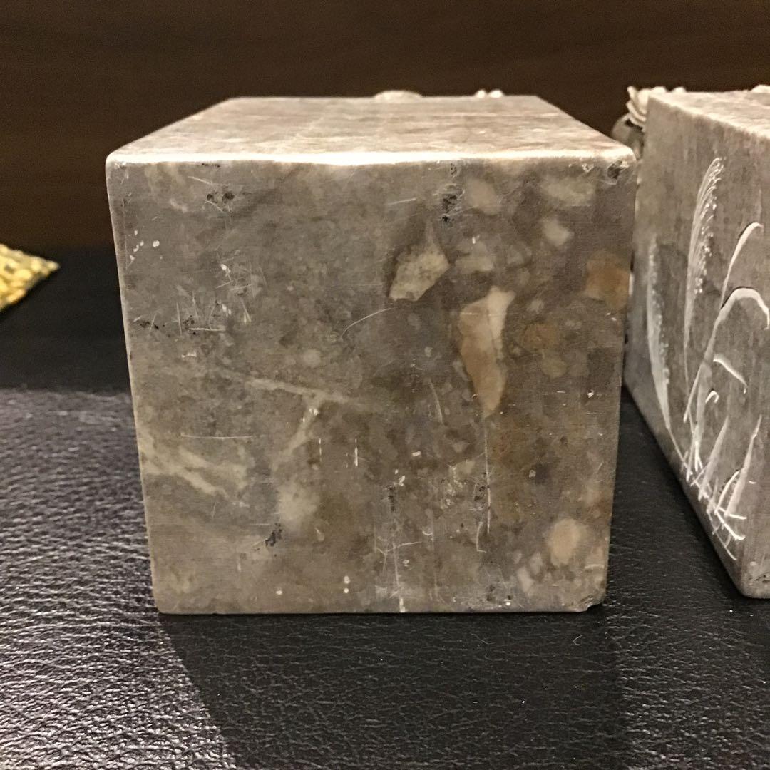 西冷印社　古印材　一対　②