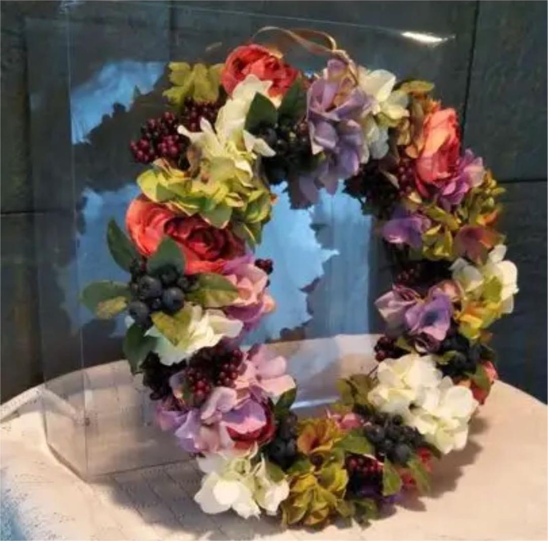 フラワーリース フルーツリース 春 ハンドメイド