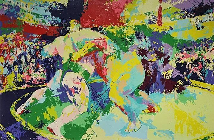 リロイ・ニーマン（LeRoy Neiman）【スモウ】 直筆サイン