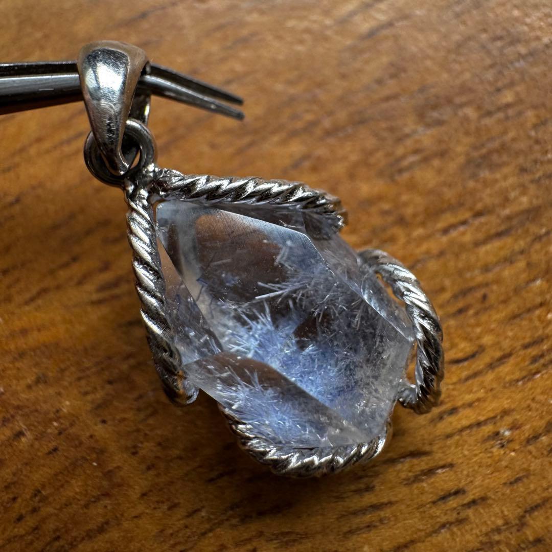 天然石　デュモルチェライト　ペンダントトップ　シルバー925