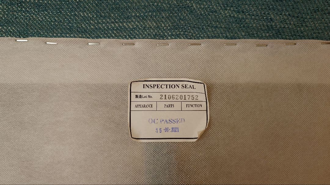 ニトリ3人掛けソファー　布張りタイプ　ターコイズブルー