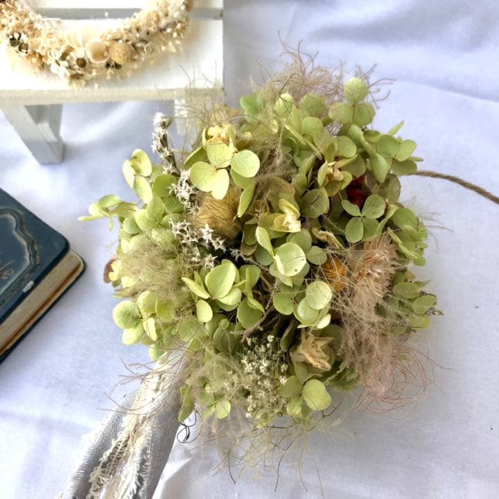 アナベル紫陽花ボール リース