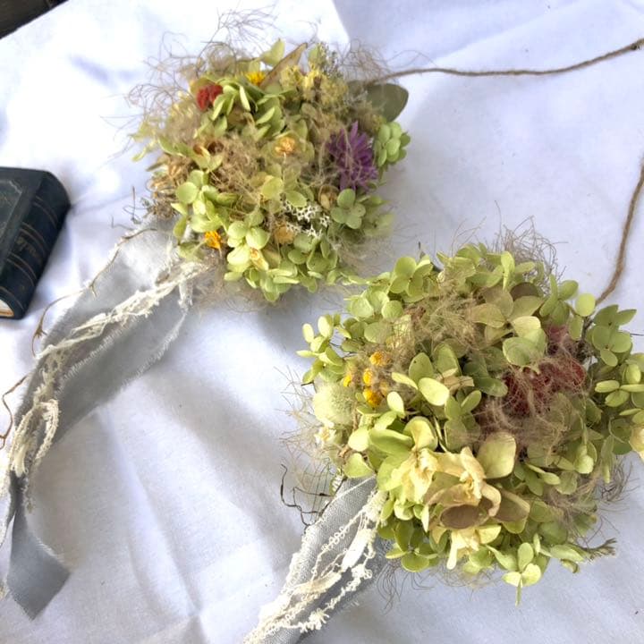 アナベル紫陽花ボール リース