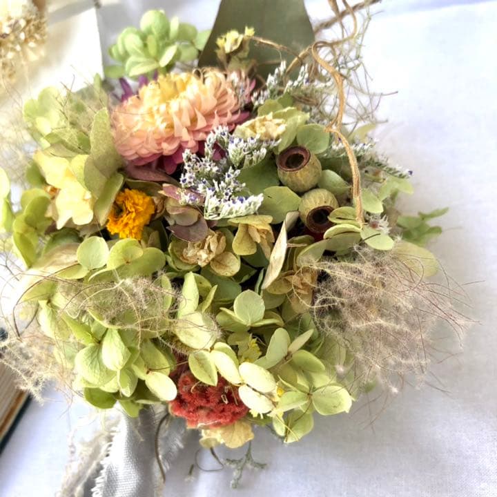 アナベル紫陽花ボール リース