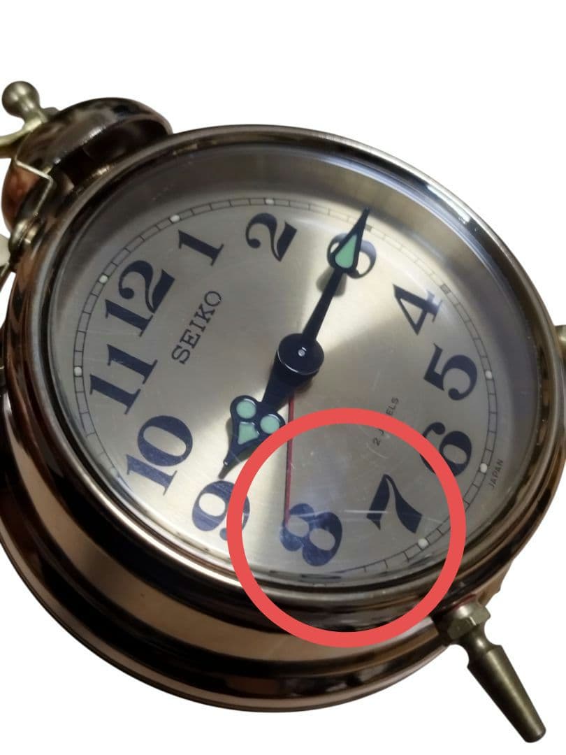 昭和49年【未使用】動作確認済み SEIKO 目覚まし時計 ゴールド 金色