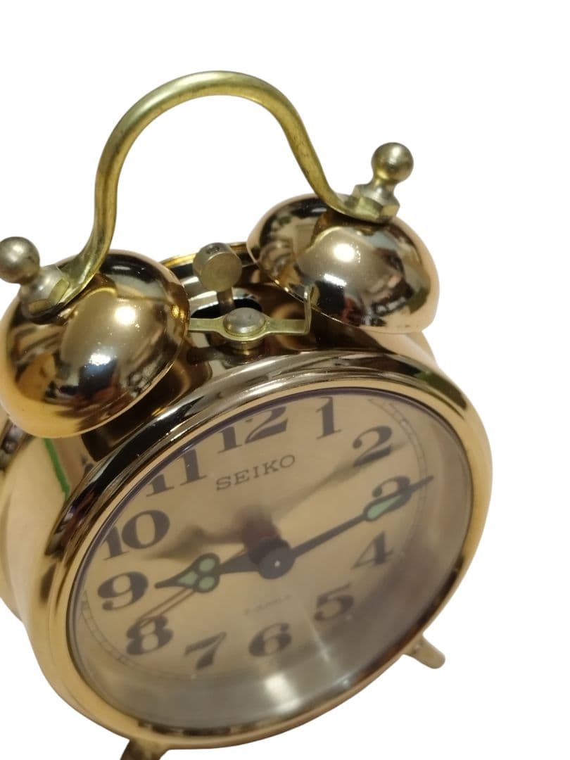 昭和49年【未使用】動作確認済み SEIKO 目覚まし時計 ゴールド 金色