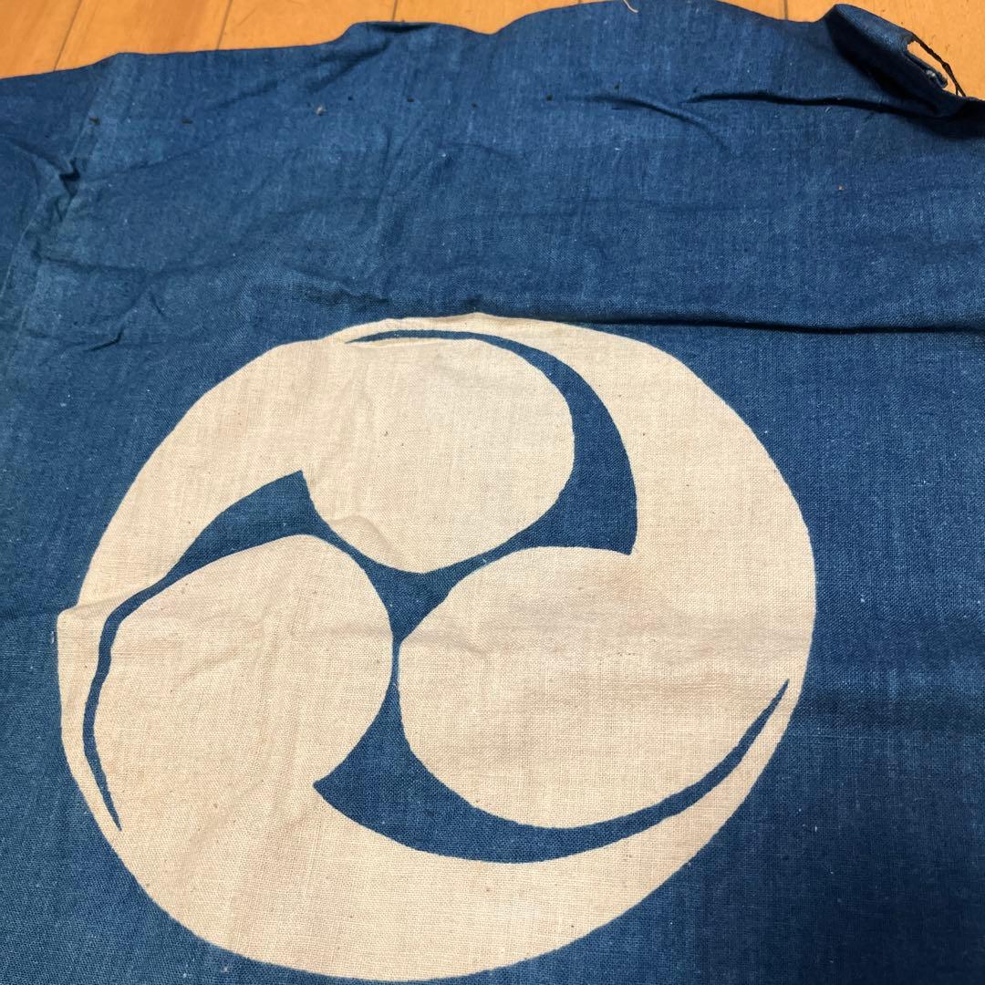 1 0 アンティーク　古布　藍染　暖簾　のれん