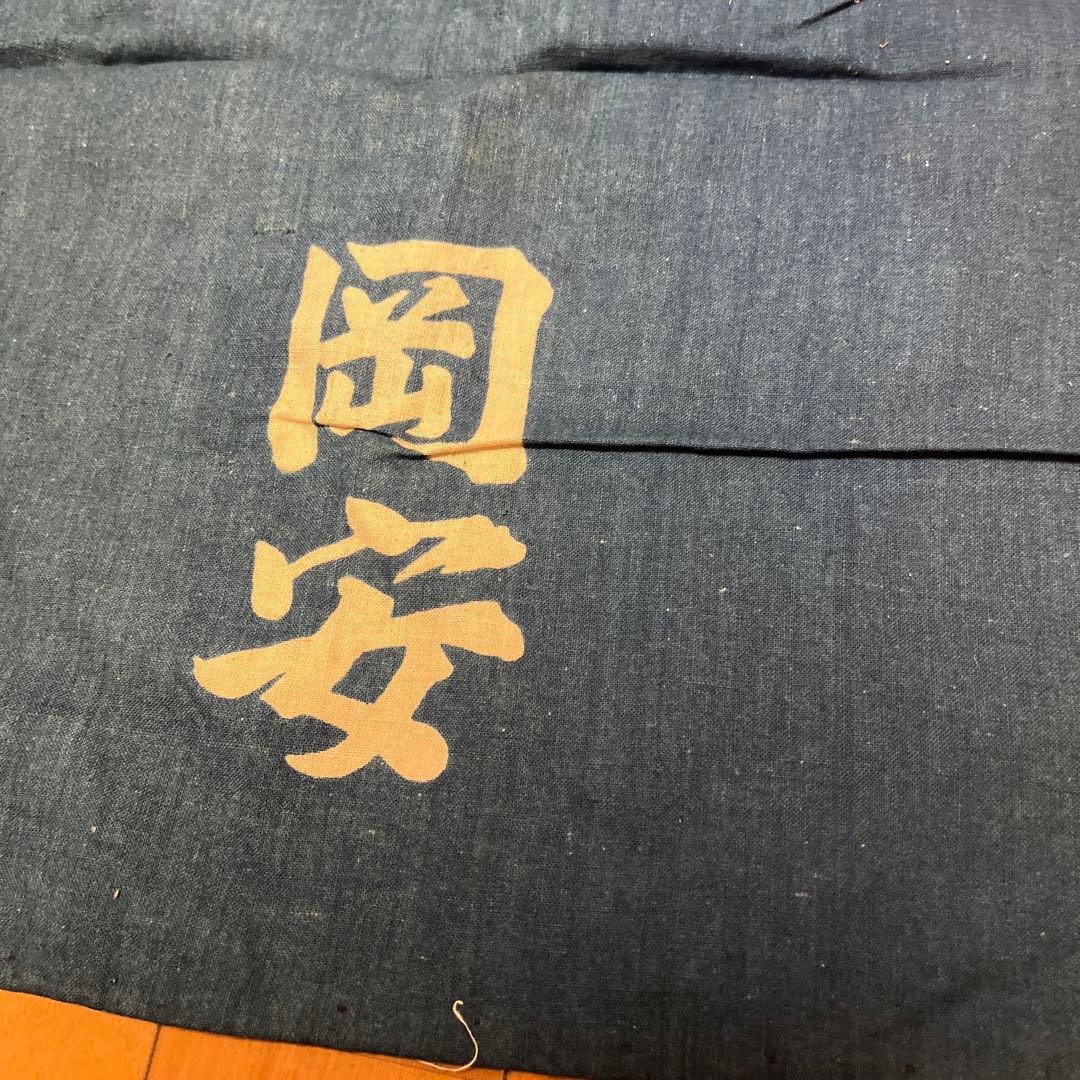 1 0 アンティーク　古布　藍染　暖簾　のれん