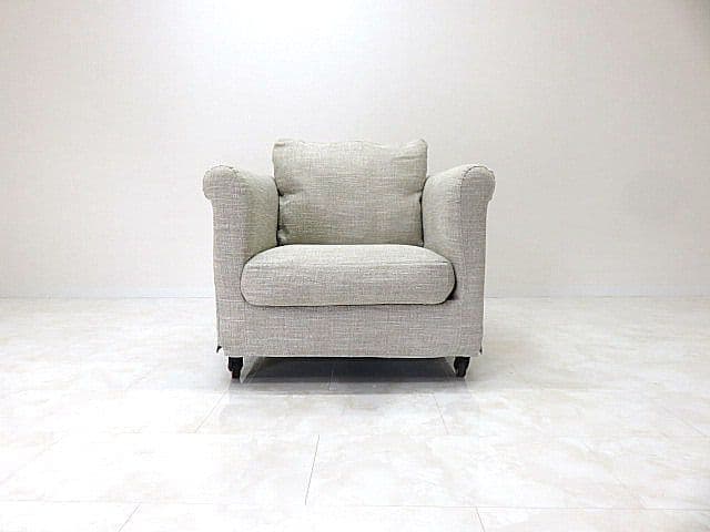 美品カッシーナ ドリアン 1人掛けソファ ピエロ・リッソーニ フェザークッション