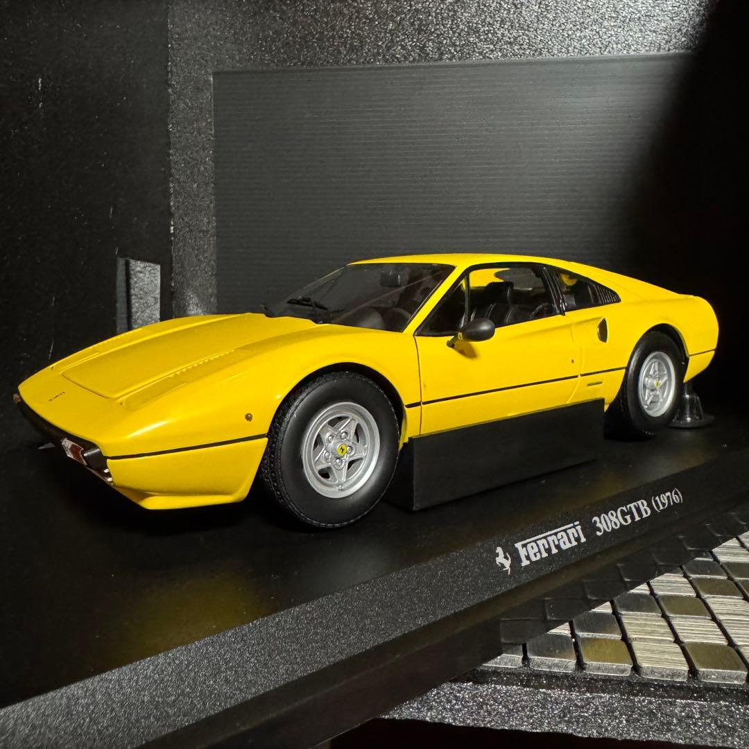 絶版 京商 1/18 フェラーリ 308GTB 1976 イエロー