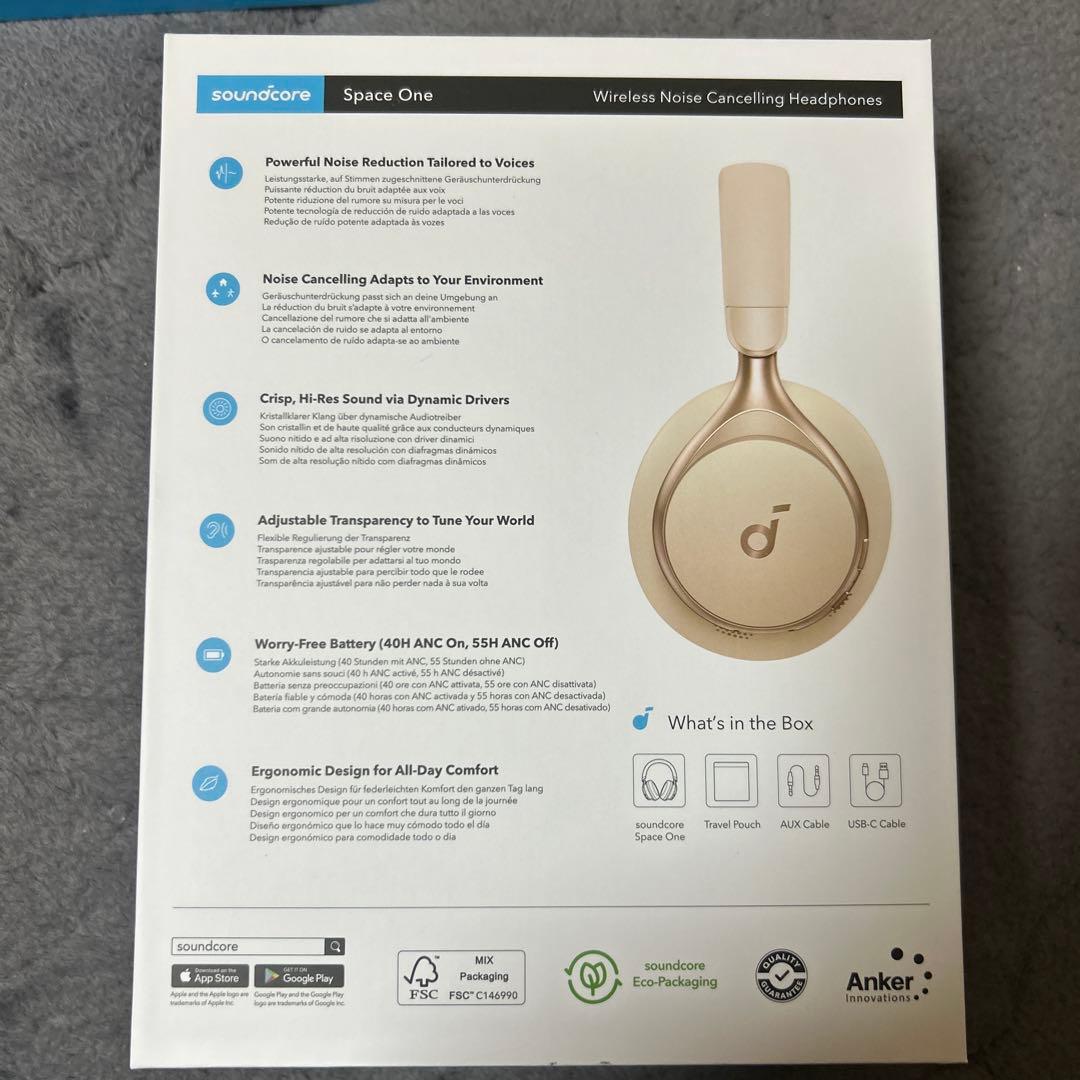 美品Anker Space One ワイヤレスヘッドホン