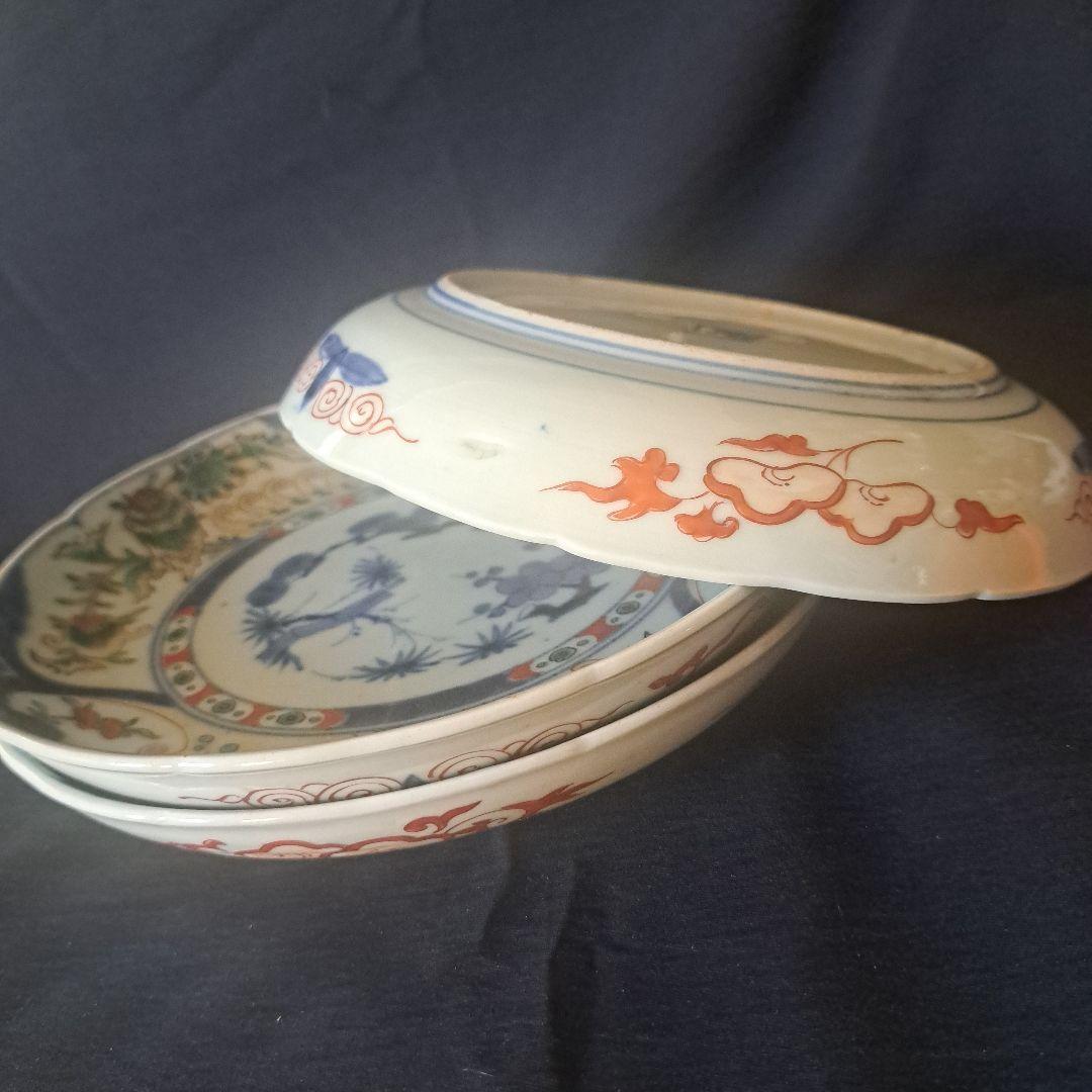 「high level 渦福(うずふく)の満足感！ 」古伊万里皿 3客セット 骨