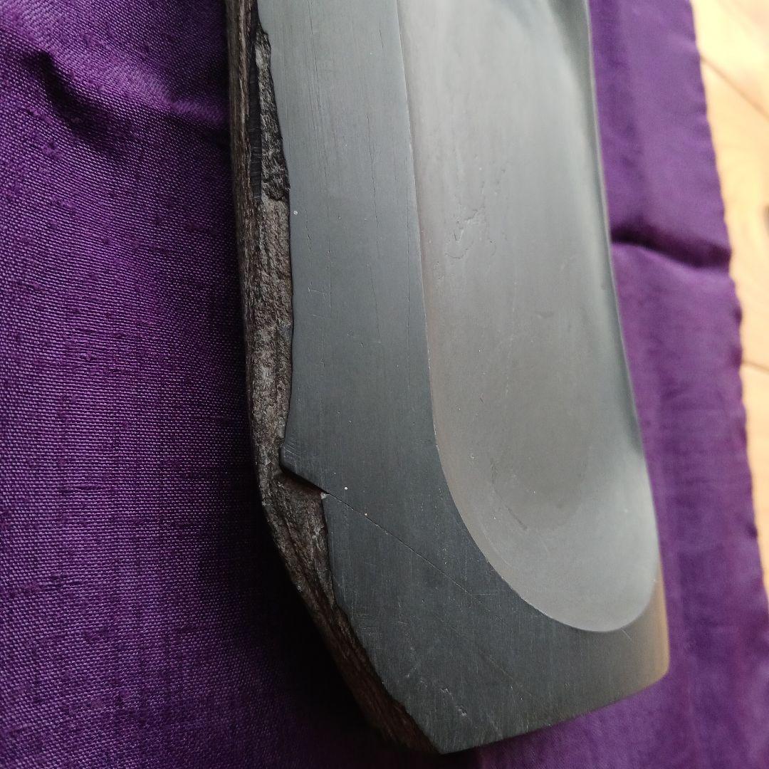 和硯　硯石　蒼龍石⑧　凸型　山水画の趣