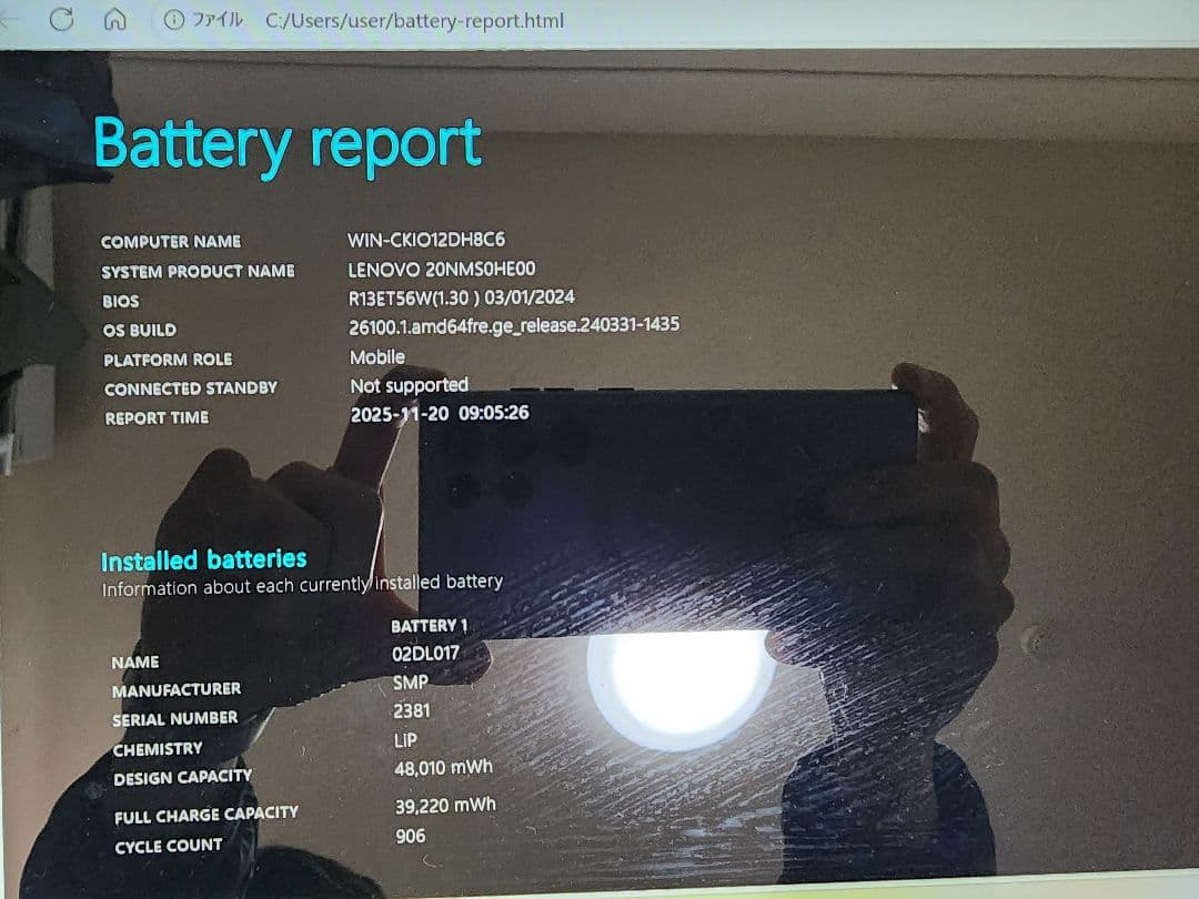 Windowsノート本体 ThinkPad X395 Ryzen5 Pro 3500U SSD256GB