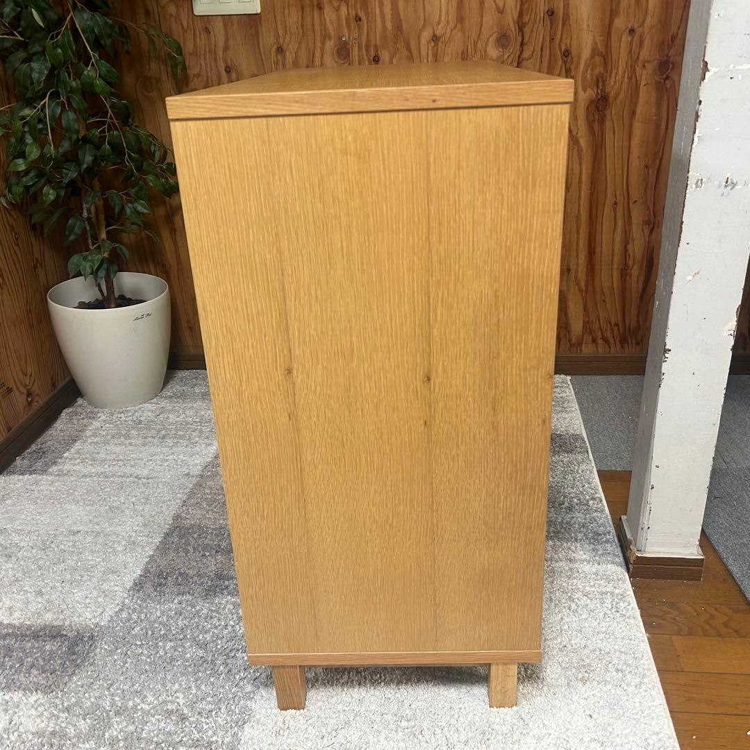 都内23区送料無料❗️ 無印良品　キャビネット　ガラス扉　オーク材✨