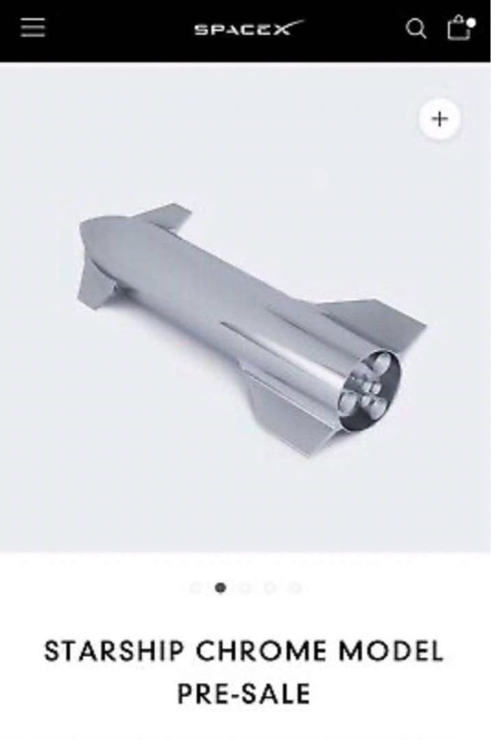 SPACEX社 STARSHIP CHROME MODEL