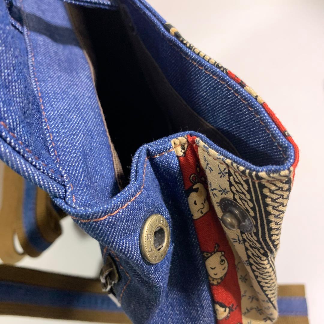 備後デニム×時代小紋柄　リュック＆トートバッグ　2点セット　日本製　新品未使用品