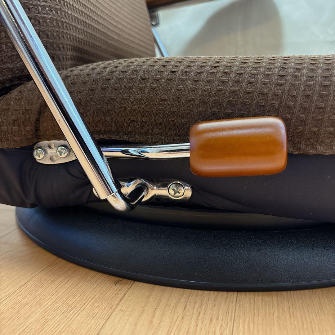 宮武製作所 ポンプ式回転座椅子 UGUISU ブラウン 肘掛け リクライニング