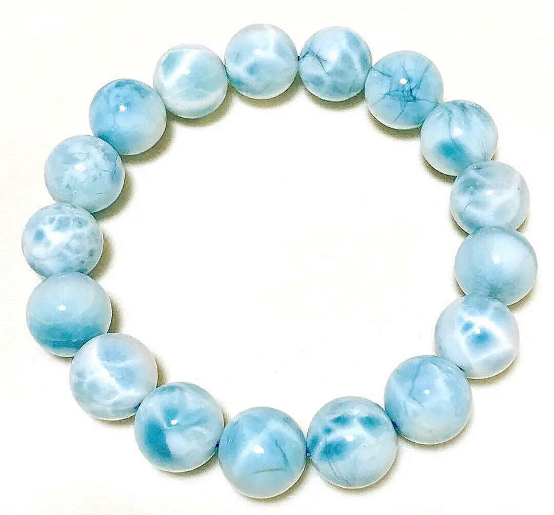 天然石　ドラゴンクロー　ラリマー　ブレスレット　１２mm