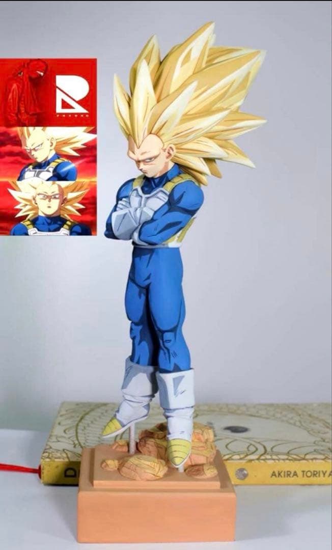 リペイント　二次元彩色　ガレージキット　ドラゴンボール　超サイヤ人3ベジータ