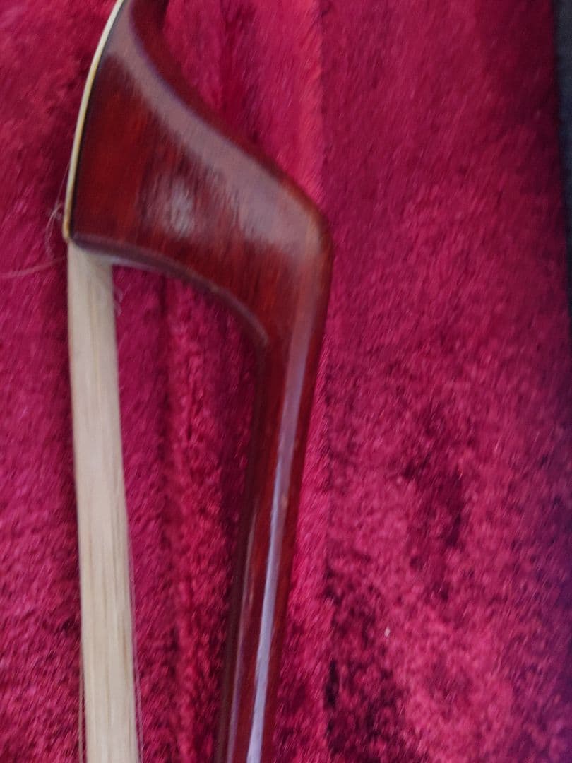 ドイツ製　ペルナンブーココントラバスビンテージフレンチ弓　ケース付