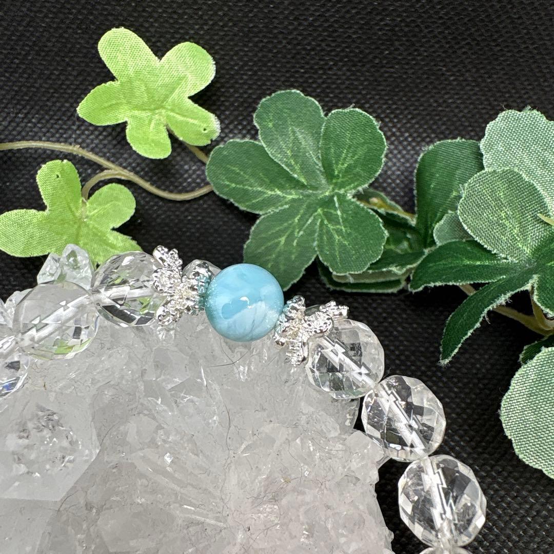 ＊くまこ❤︎様＊ラリマー　水晶ブレスレット