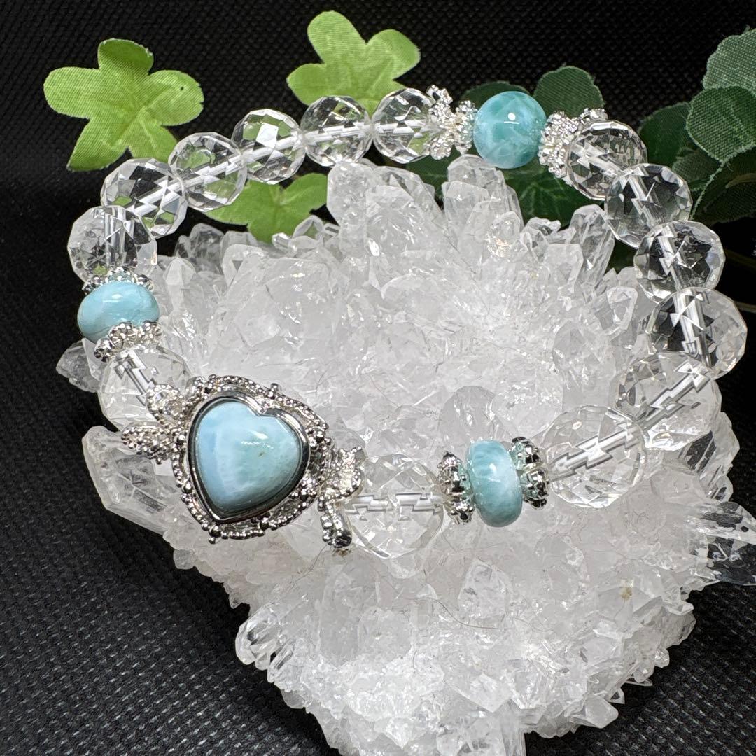 ＊くまこ❤︎様＊ラリマー　水晶ブレスレット