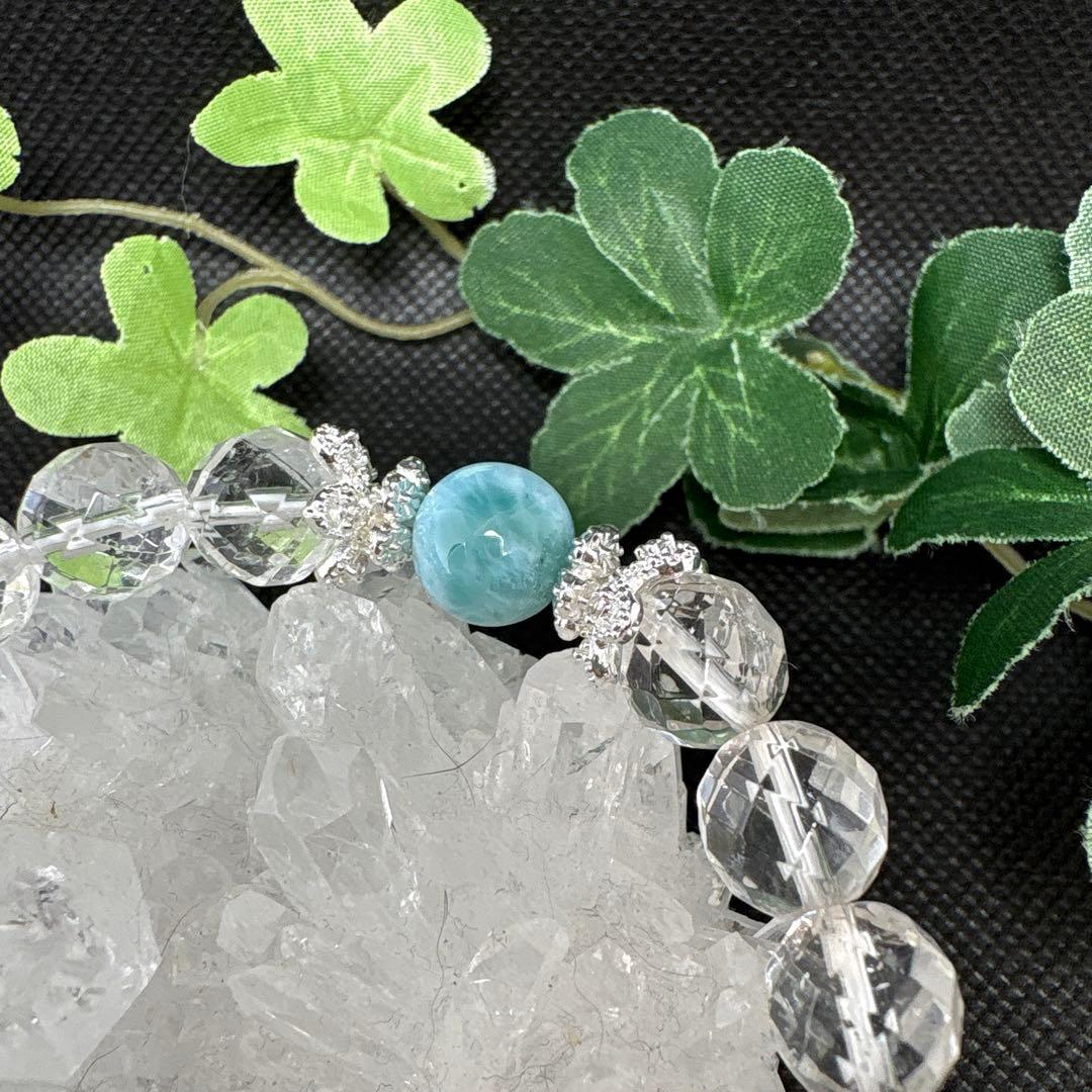 ＊くまこ❤︎様＊ラリマー　水晶ブレスレット