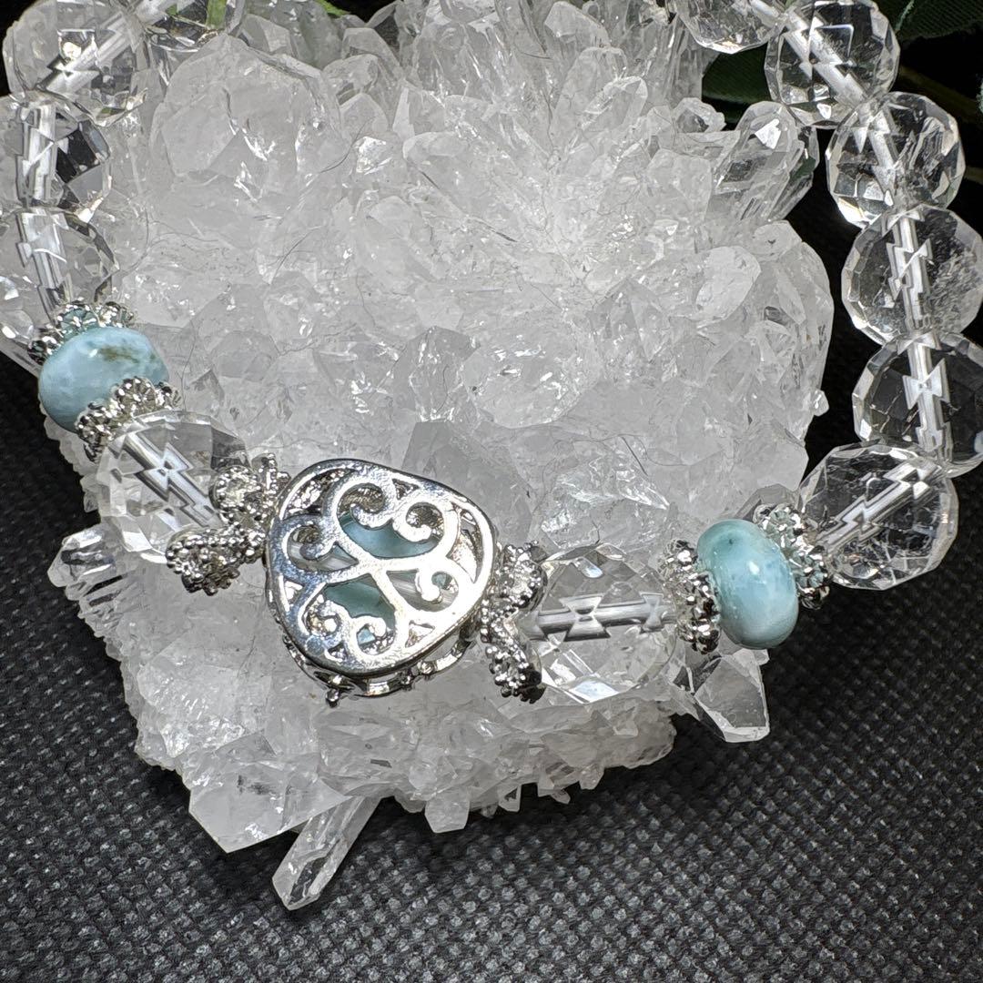 ＊くまこ❤︎様＊ラリマー　水晶ブレスレット