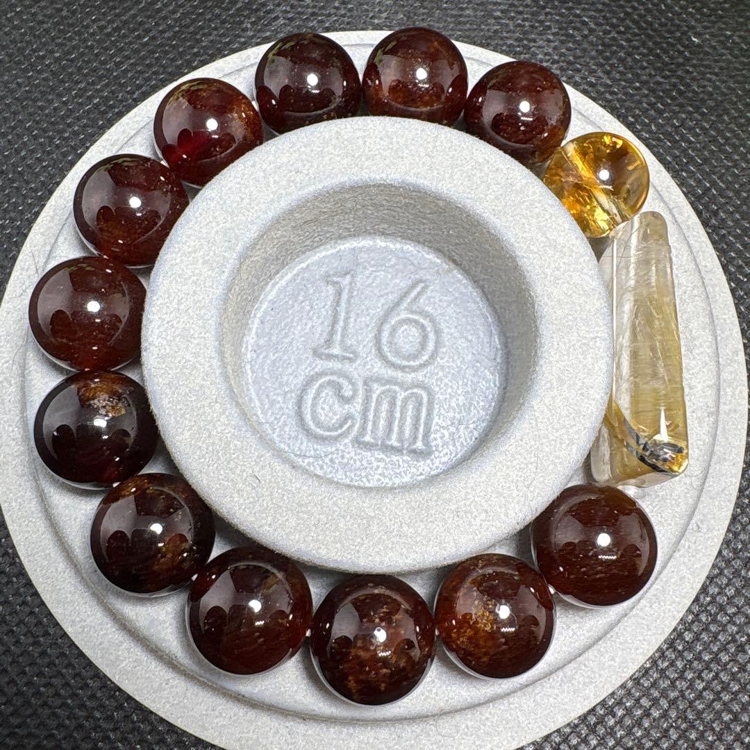 ＊イチオクノホシ様お取置き1/6タイチンルチル　ヘソナイト（オレンジガーネット