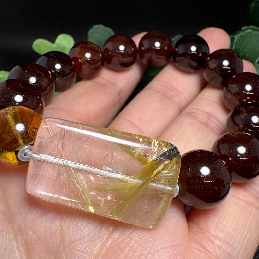 ＊イチオクノホシ様お取置き1/6タイチンルチル　ヘソナイト（オレンジガーネット