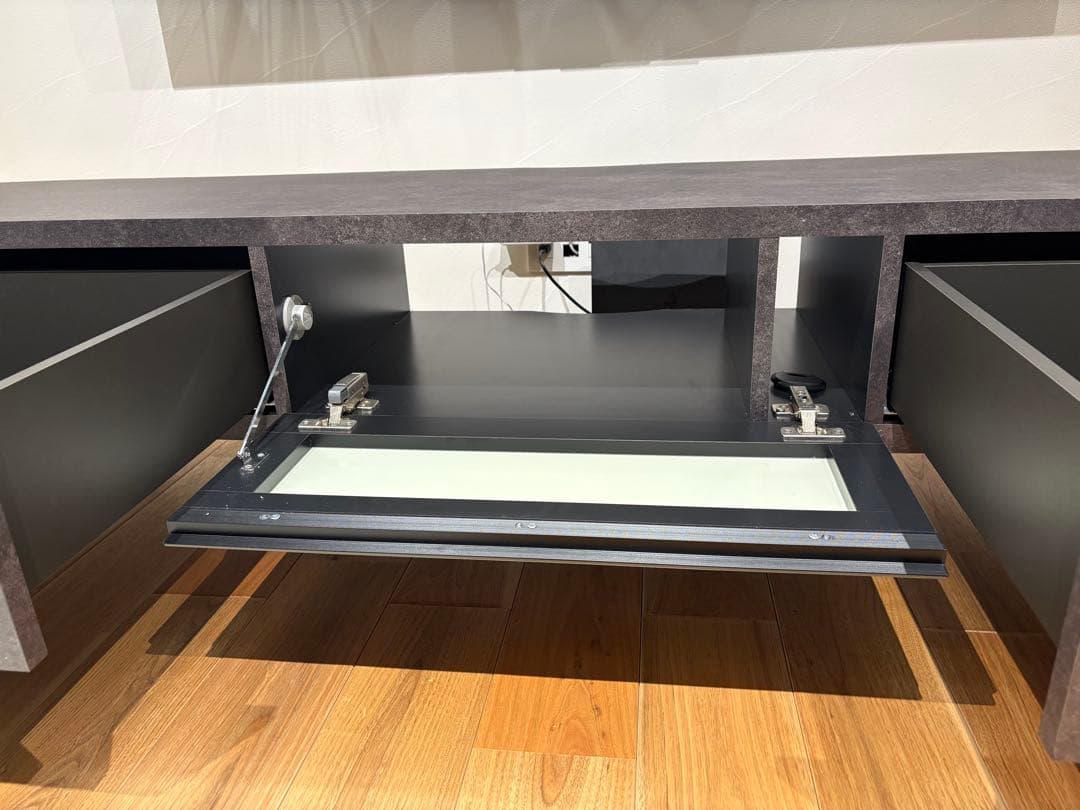 パモウナ　200cm テレビボード　セラミカネロ