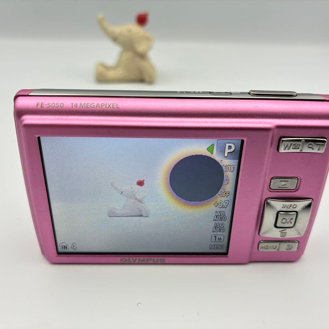 動作確認済 ★OLYMPUS FE-5050 ピンク オールドコンデジ