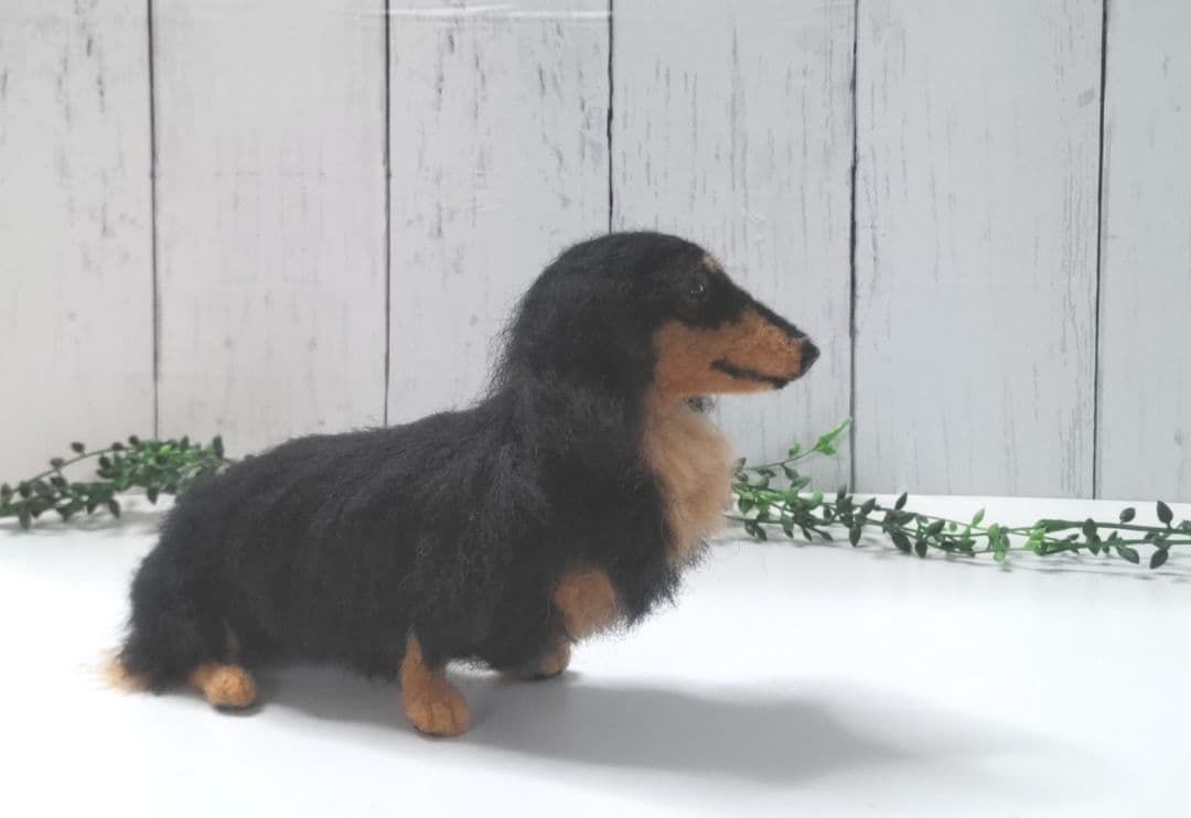 ミニチュアダックス♡ブラックタン♡羊毛フェルト♡ハンドメイド♪