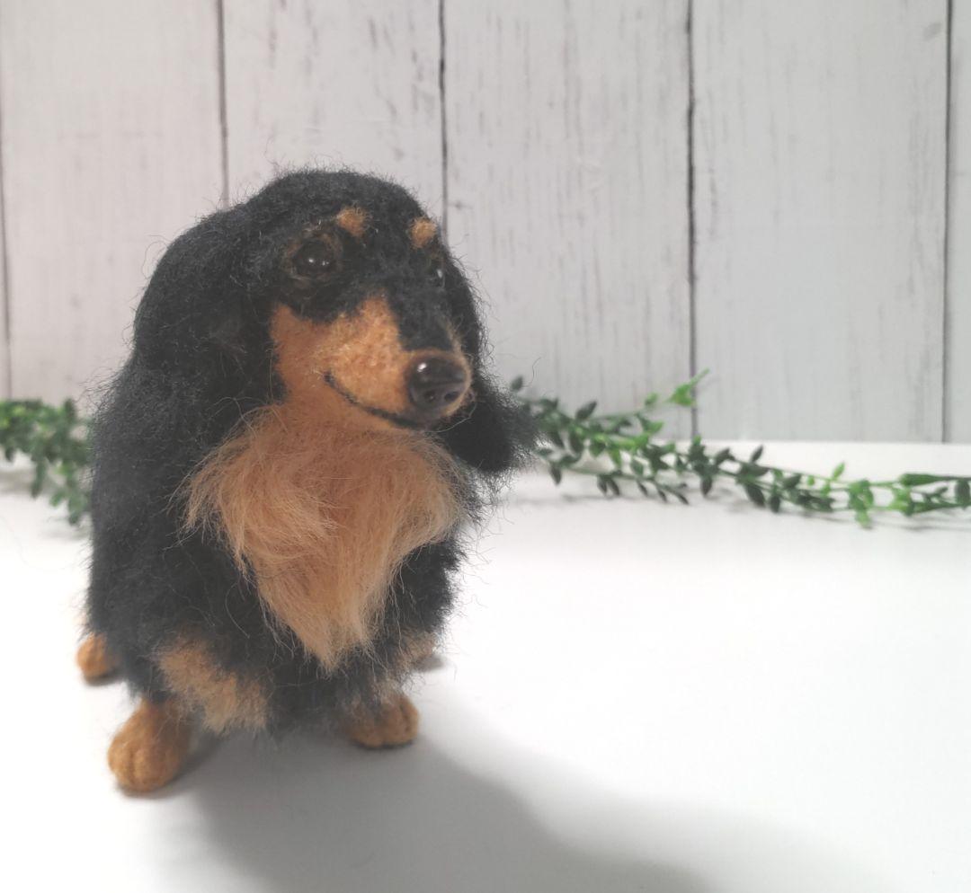 ミニチュアダックス♡ブラックタン♡羊毛フェルト♡ハンドメイド♪