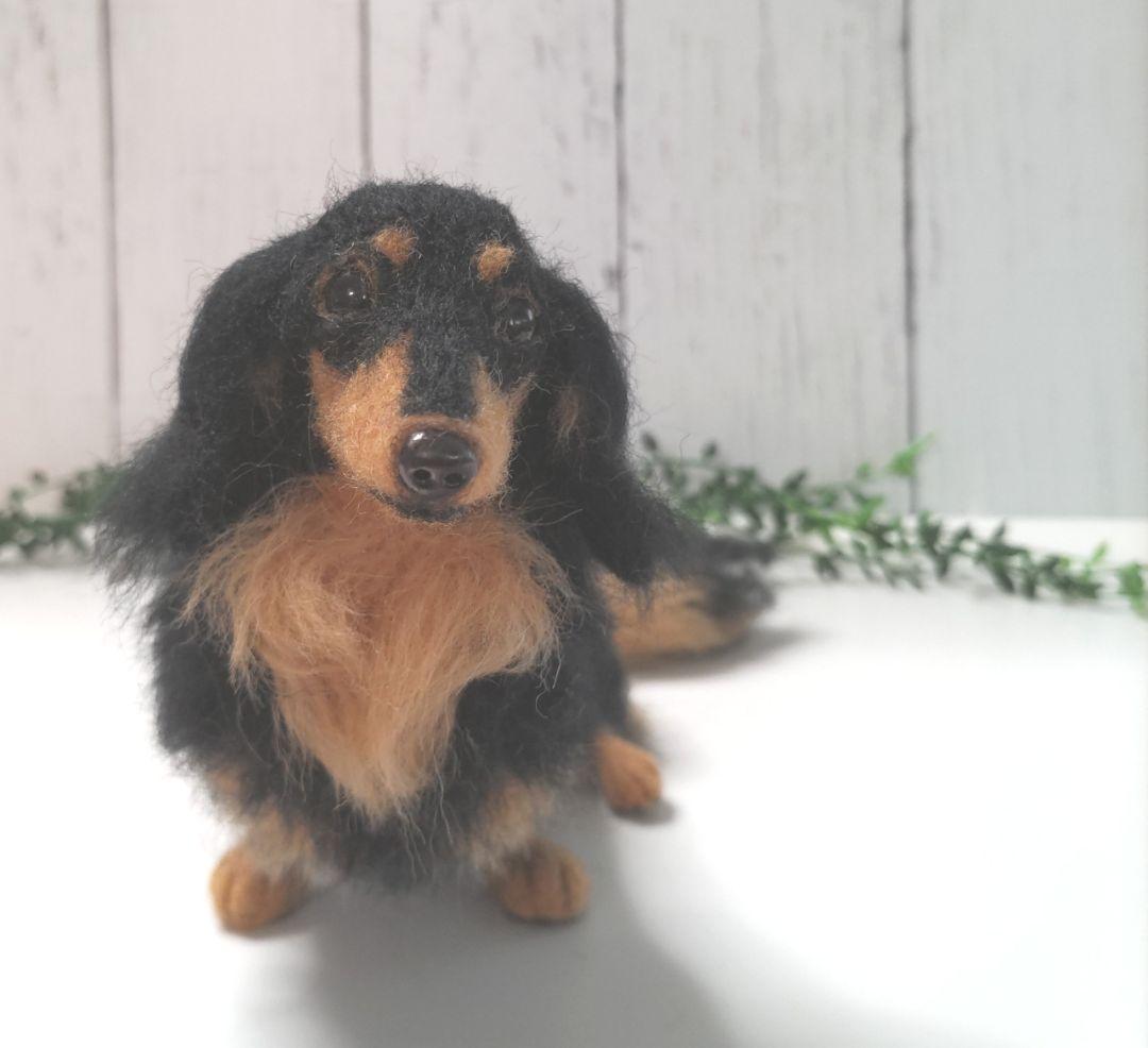 ミニチュアダックス♡ブラックタン♡羊毛フェルト♡ハンドメイド♪