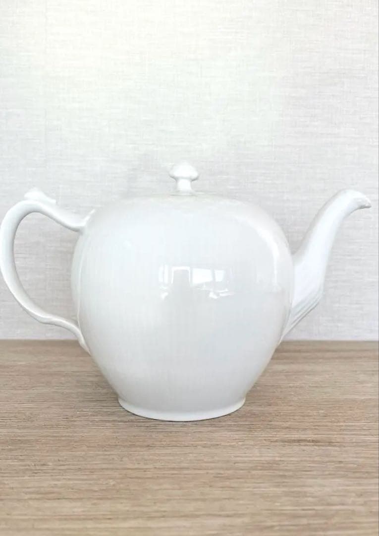 ロイヤルコペンハーゲン　ホワイト ハーフレース ポット L 大 1L