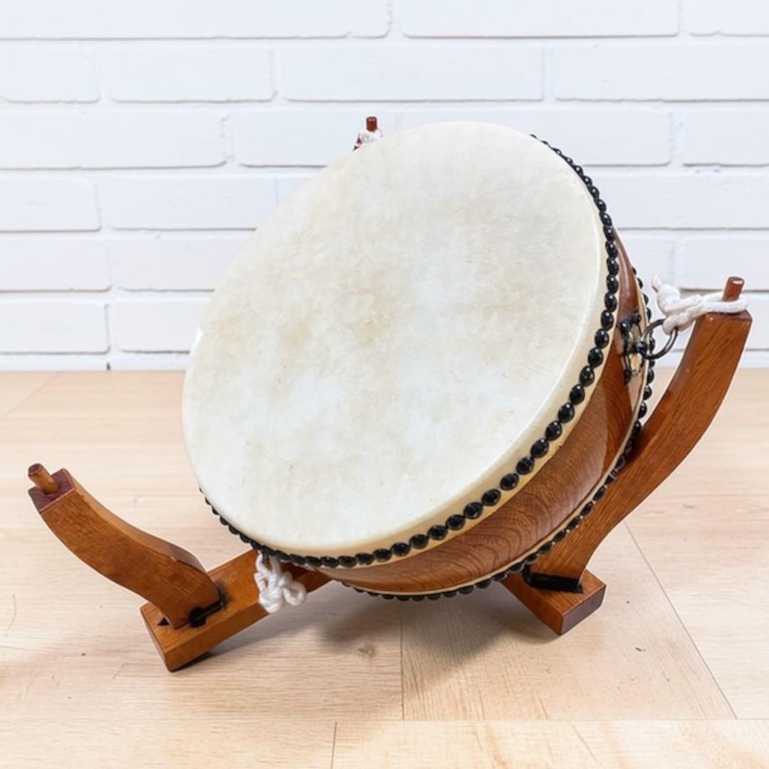 和太鼓 平胴太鼓 1尺2寸 36cm スタンド付き バチ付き セット 木製台