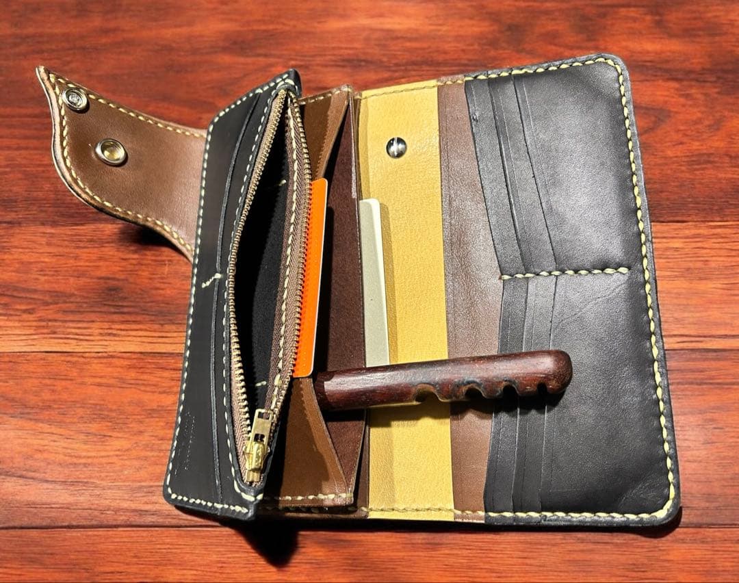 Gravy Leather バイカー 長財布 姫路 コードバン シルバー925