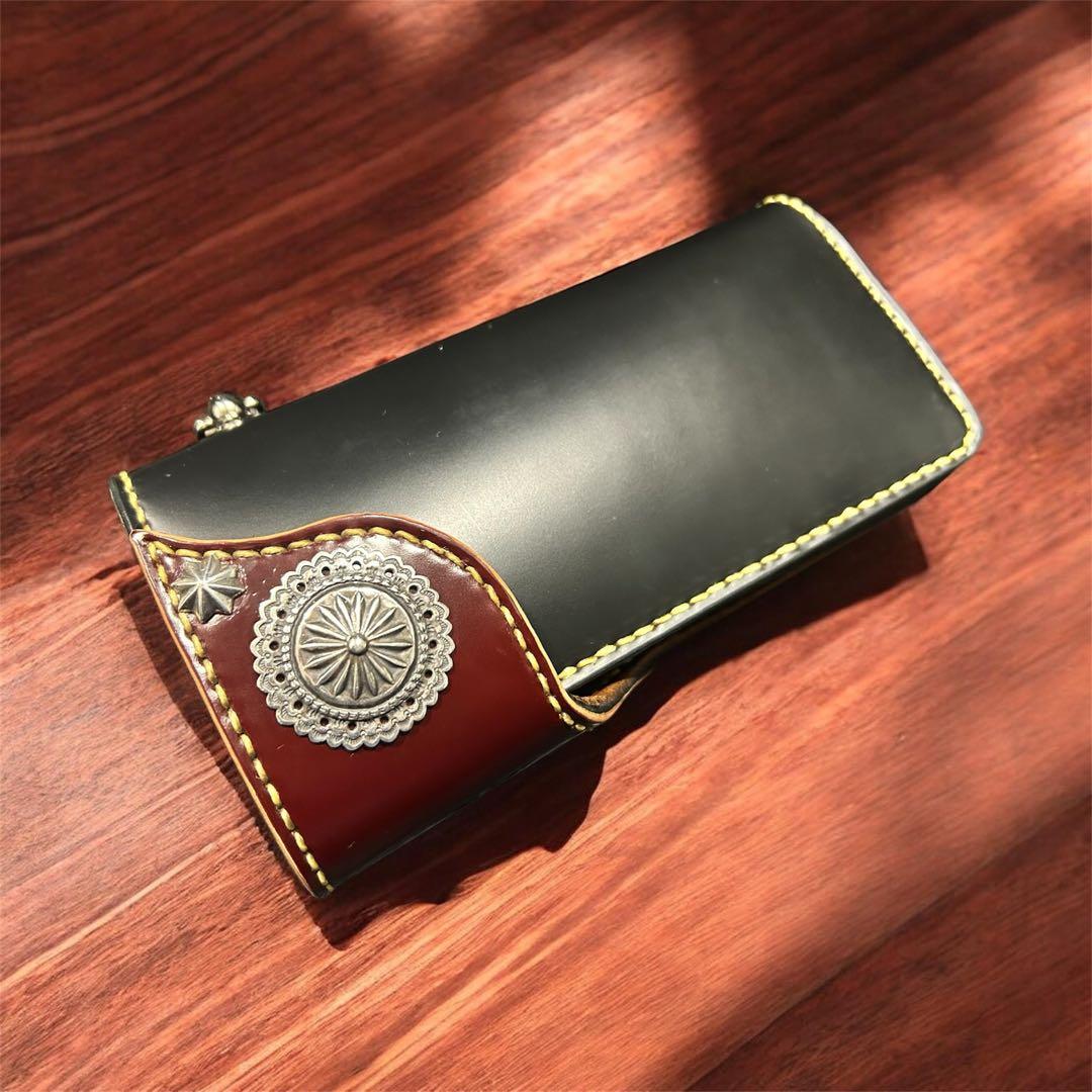 Gravy Leather バイカー 長財布 姫路 コードバン シルバー925
