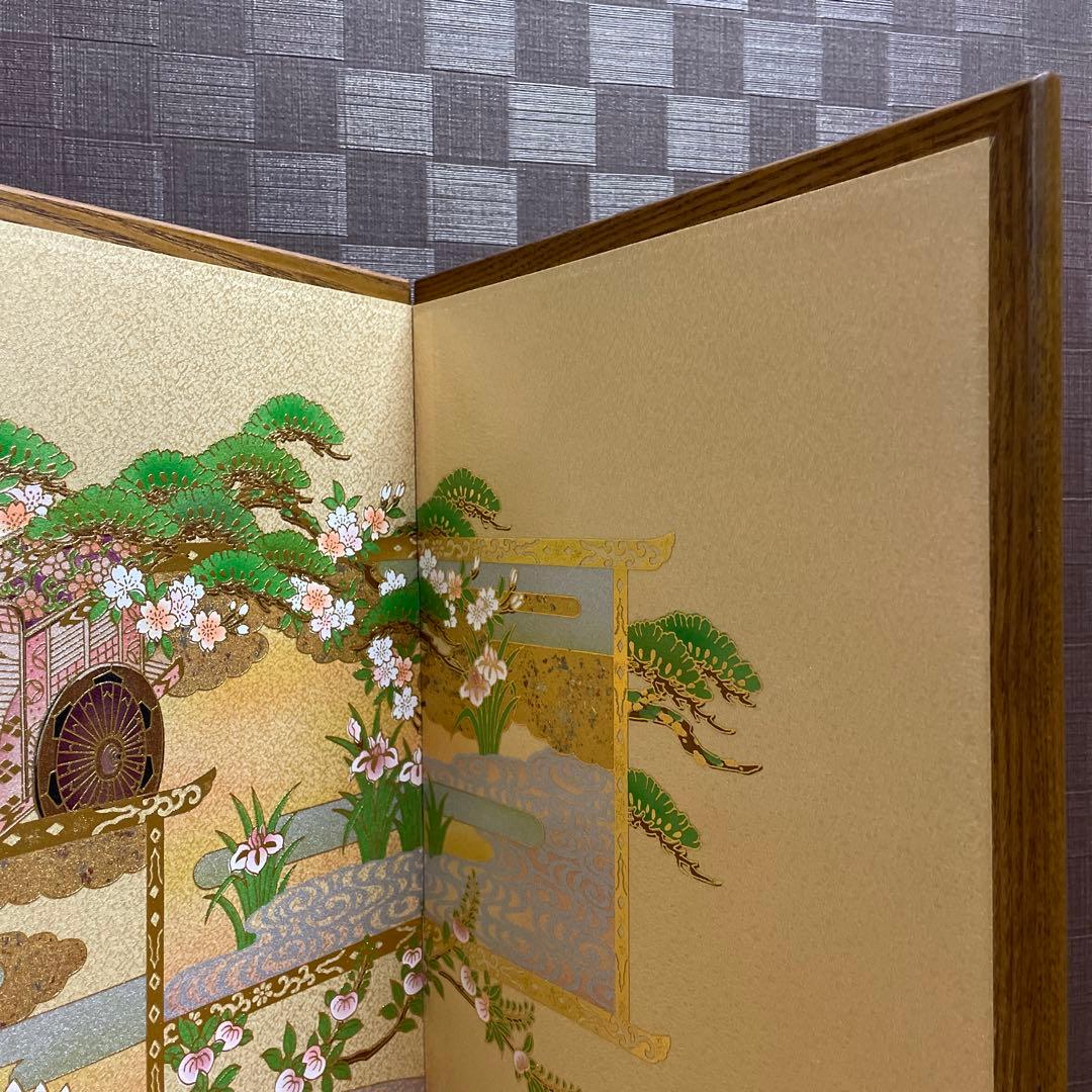 雛人形　桃の節句　屏風　彩美屏風　ベージュ　特大