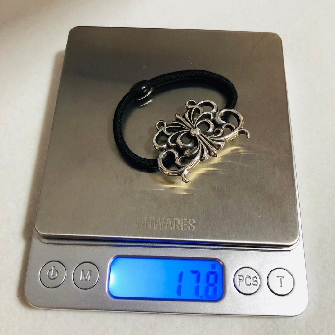 シルバー925 ヘアゴム　フローラル　人気　新品　3-34　9705