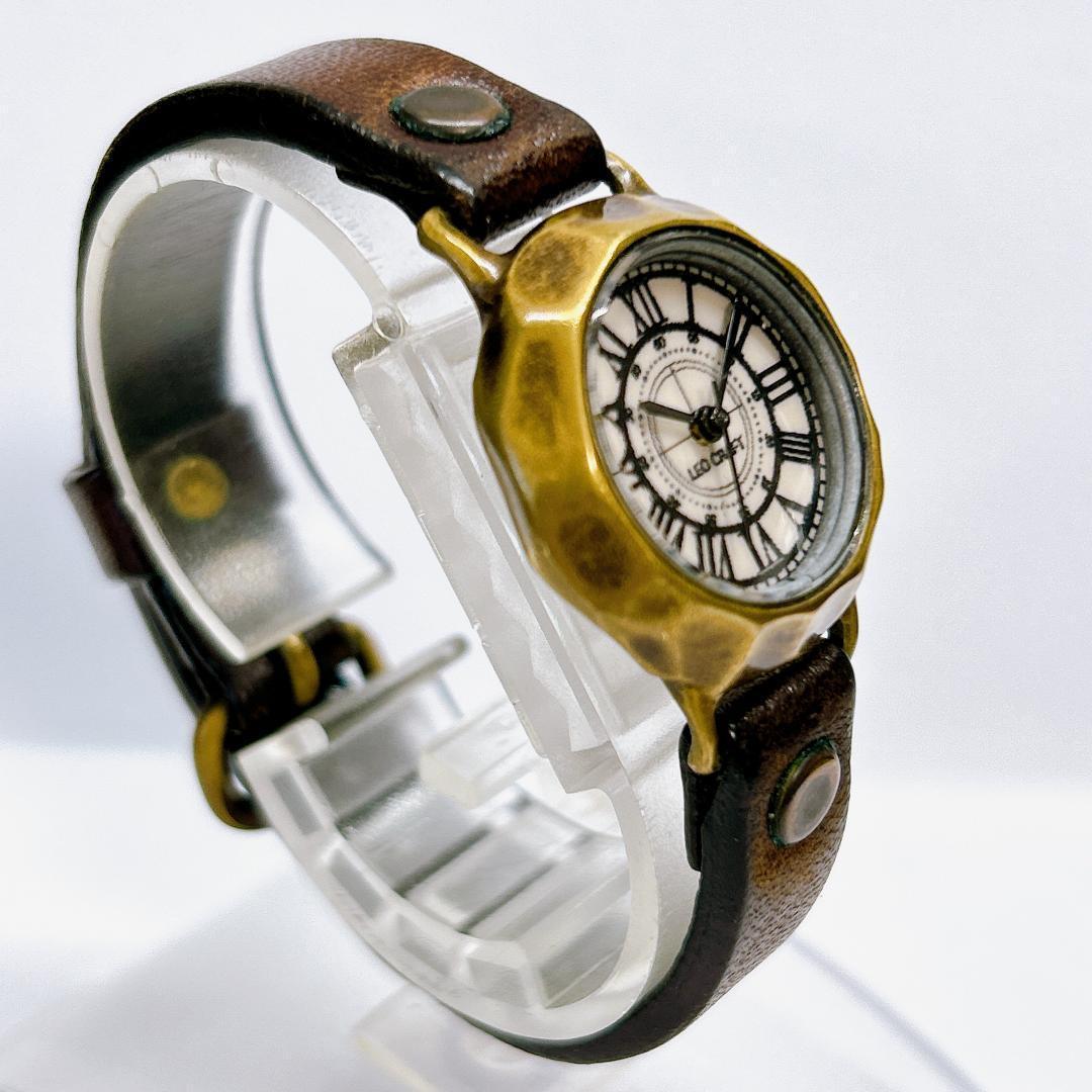 【本日終了】 レオクラフト LEO CRAFT 腕時計 手作り レザー 4490