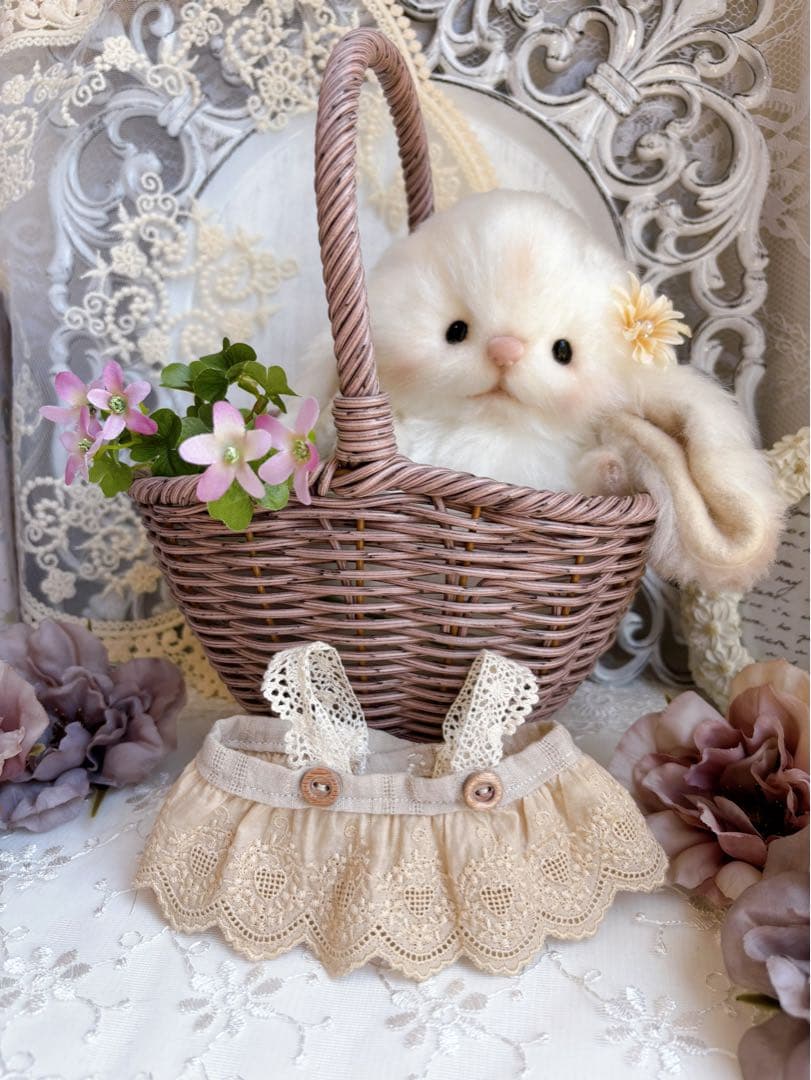 ハンドメイドぬいぐるみ　⭐︎ロングヘアーのわたあめロップイヤーちゃん⭐︎