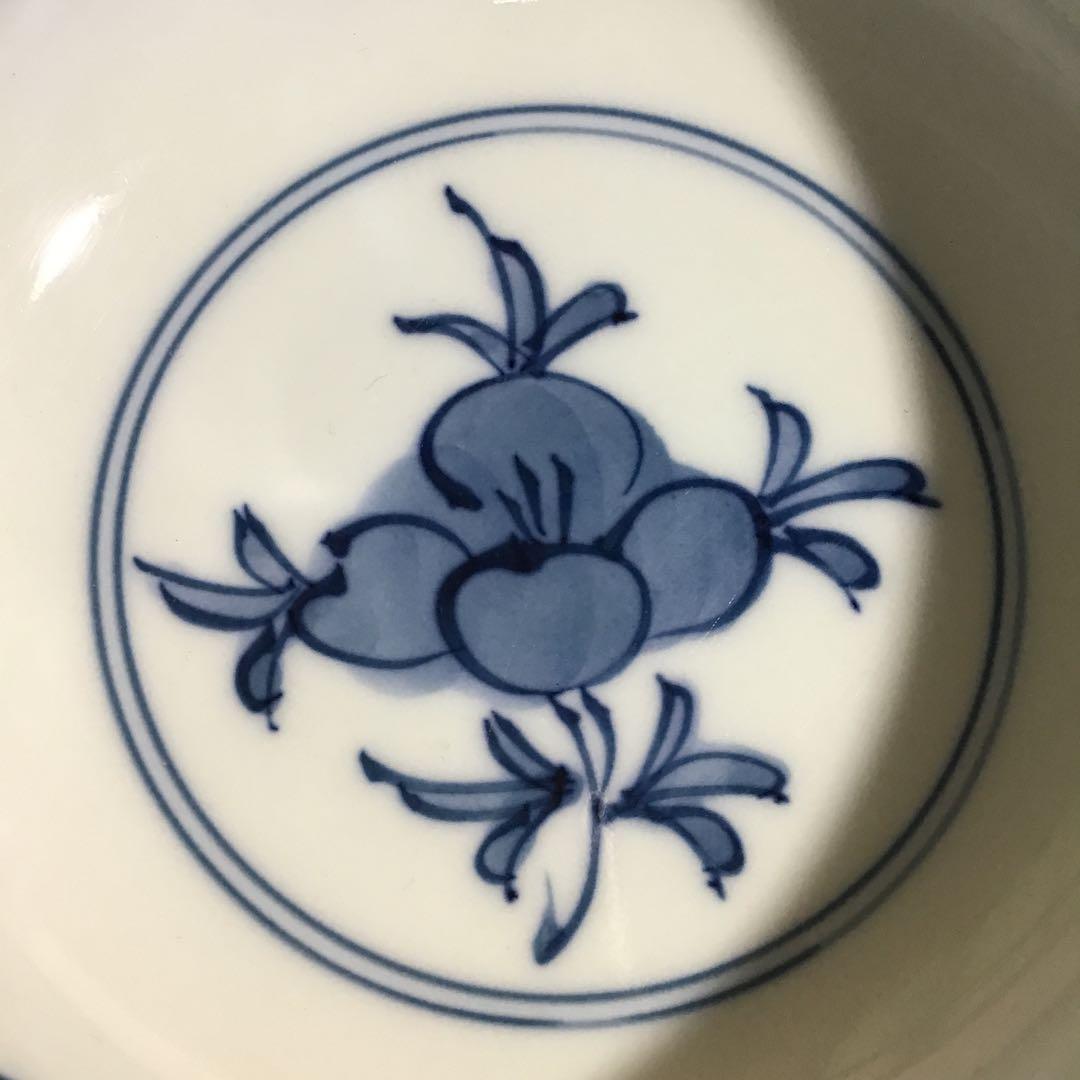 さくあさ❣️源右衛門　染付つばき絵　鉢碗　取鉢5ヶ