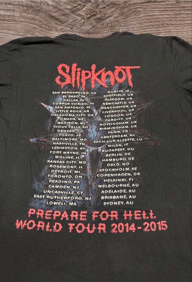 ★希少XL!! Slipknot 2014-2015ツアー バンドTシャツ/XL